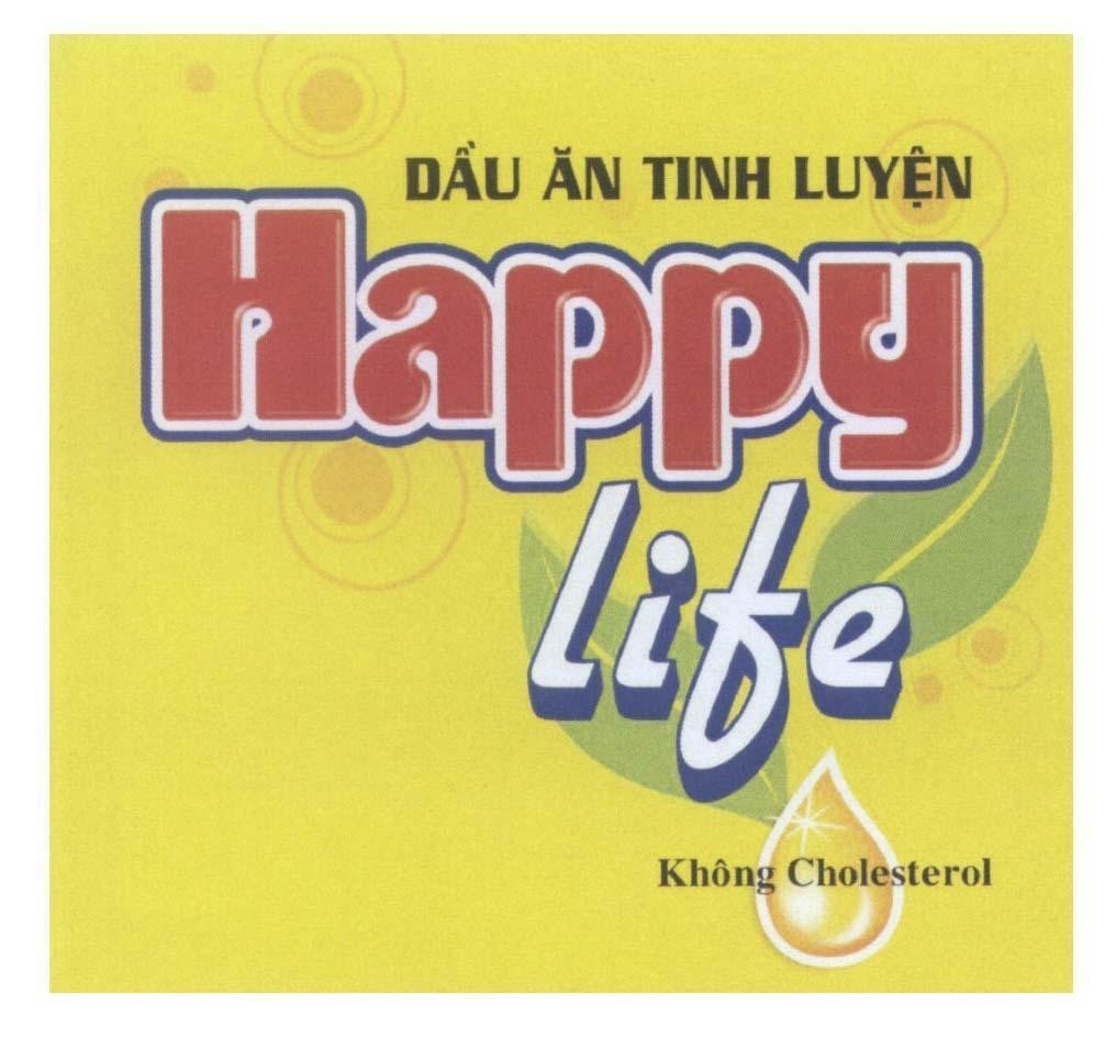 Mẫu nhãn hiệu Happy Life Dầu Ăn Tinh Luyện Không Cholesterol