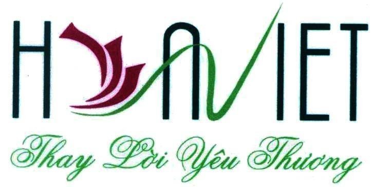 Mẫu nhãn hiệu HOA VIET Thay Lời Yêu Thương
