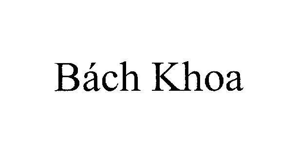 Mẫu nhãn hiệu Bách Khoa