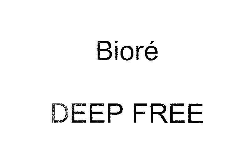 Mẫu nhãn hiệu Bioré DEEP FREE