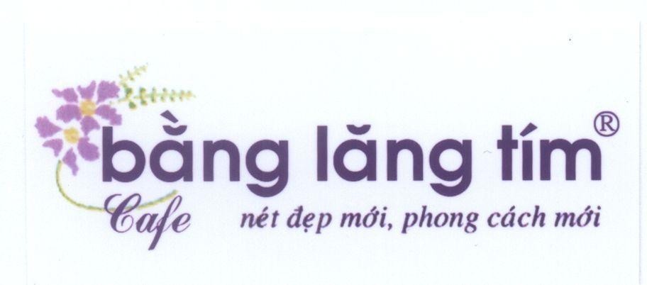 Mẫu nhãn hiệu bằng lăng tím nét đẹp mới phong cách mới Cafe