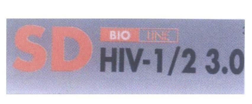 Mẫu nhãn hiệu SD BIO LINE HIV 1/2 3.0
