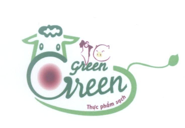 Mẫu nhãn hiệu Green Green Thực phẩm sạch