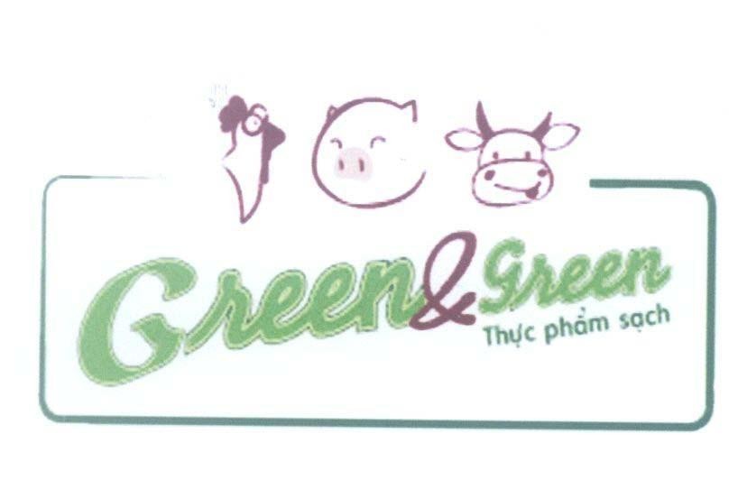 Mẫu nhãn hiệu Green&green Thực phẩm sạch