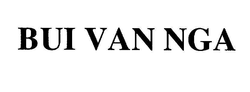 Mẫu nhãn hiệu BUI VAN NGA