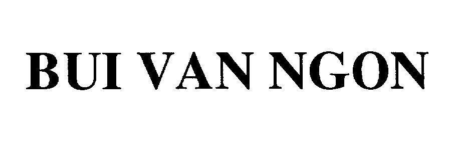 Mẫu nhãn hiệu BUI VAN NGON