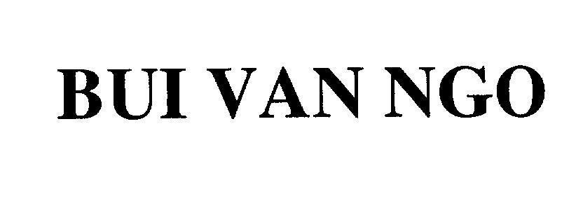 Mẫu nhãn hiệu BUI VAN NGO