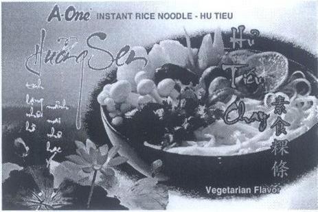 Mẫu nhãn hiệu A One Hương Sen Hủ Tiếu Chay tĩnh lặng như hồ mảnh mai như hạc INSTANT RICE NOODLE - HU TIEU [hủ tiếu chay]