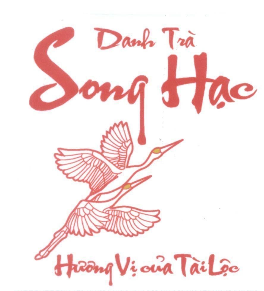 Mẫu nhãn hiệu Danh Trà Song Hạc Hương Vị Của Tài Lộc