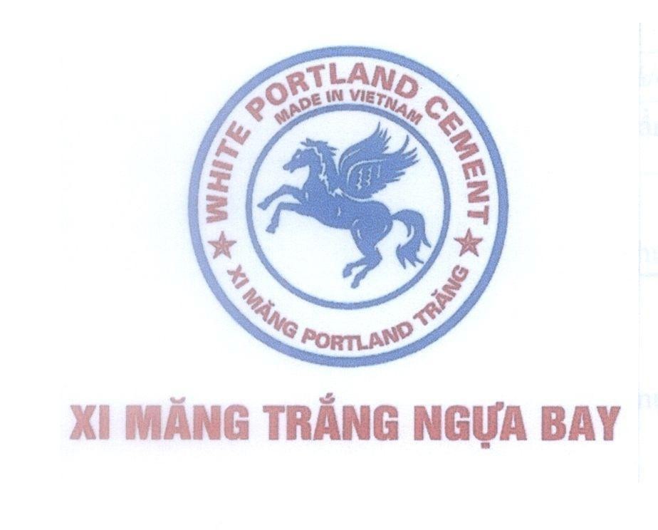 Mẫu nhãn hiệu Xi Măng Trắng Ngựa Bay Xi Măng Trắng Ngựa Bay WHITE PORTLAND CEMENT MADE IN VIETNAM
