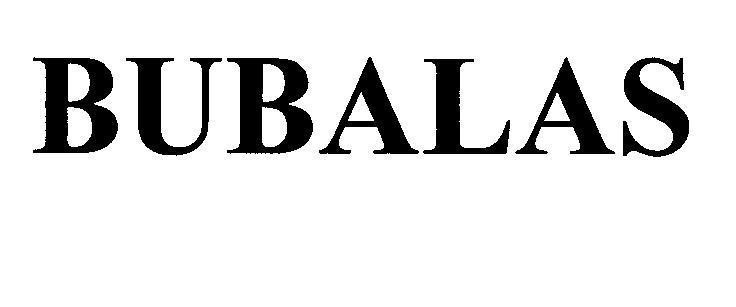 Mẫu nhãn hiệu BUBALAS