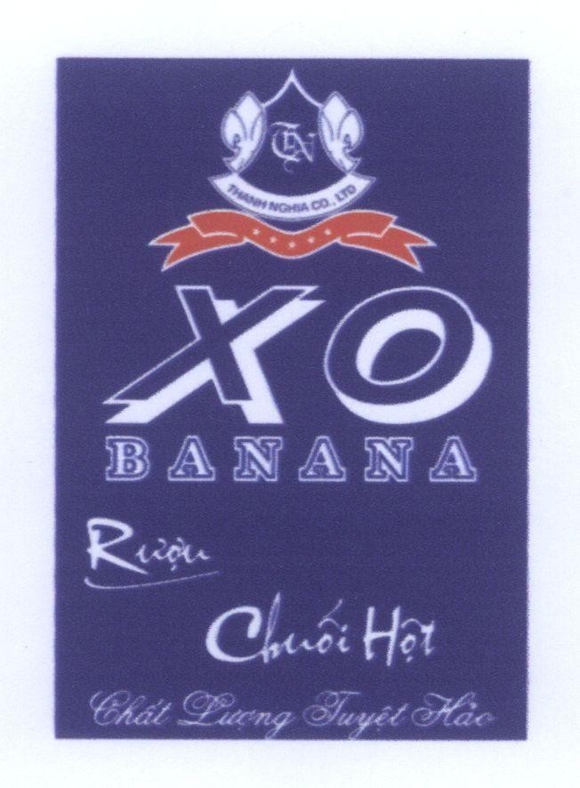 Mẫu nhãn hiệu T N TN THANH NGHIA CO., LTD XO BANANA Rượu Chuối Hột Chất Lượng Tuyệt Hảo