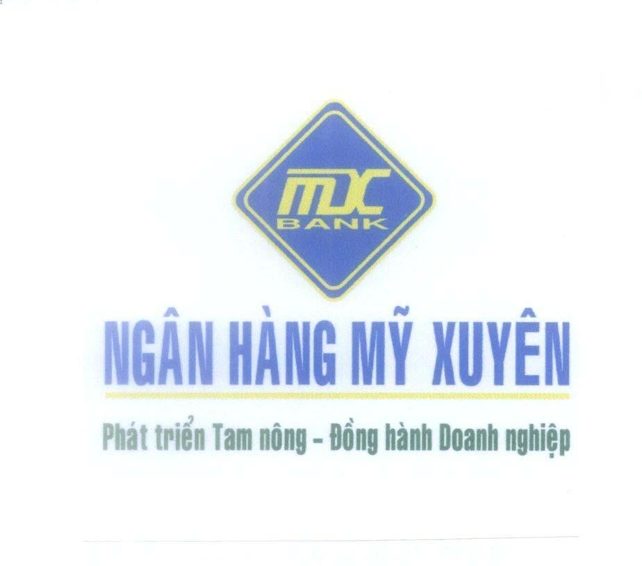 Mẫu nhãn hiệu MX BANK Ngân Hàng Mỹ Xuyên Phát triển Tam nông - Đồng hành Doanh nghiệp