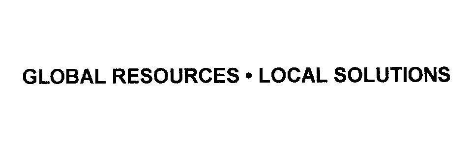 Mẫu nhãn hiệu GLOBAL RESOURCES - LOCAL SOLUTIONS