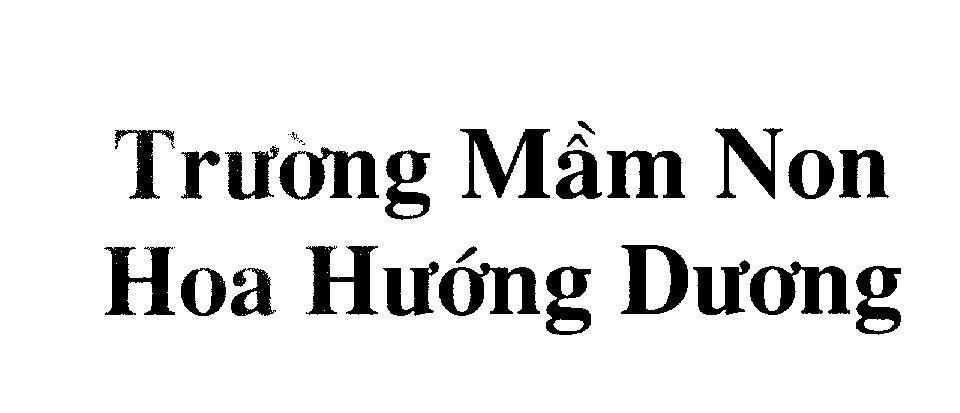 Mẫu nhãn hiệu Trường Mầm Non Hoa Hướng Dương