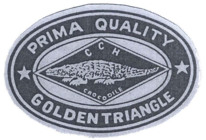Mẫu nhãn hiệu C C H CROCODILE PRIMA QUALITY GOLDEN TRIANGLE