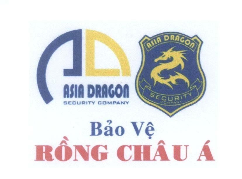 Mẫu nhãn hiệu AD ASIA DRAGON SECURITY COMPANY Bảo Vệ Rồng Châu á