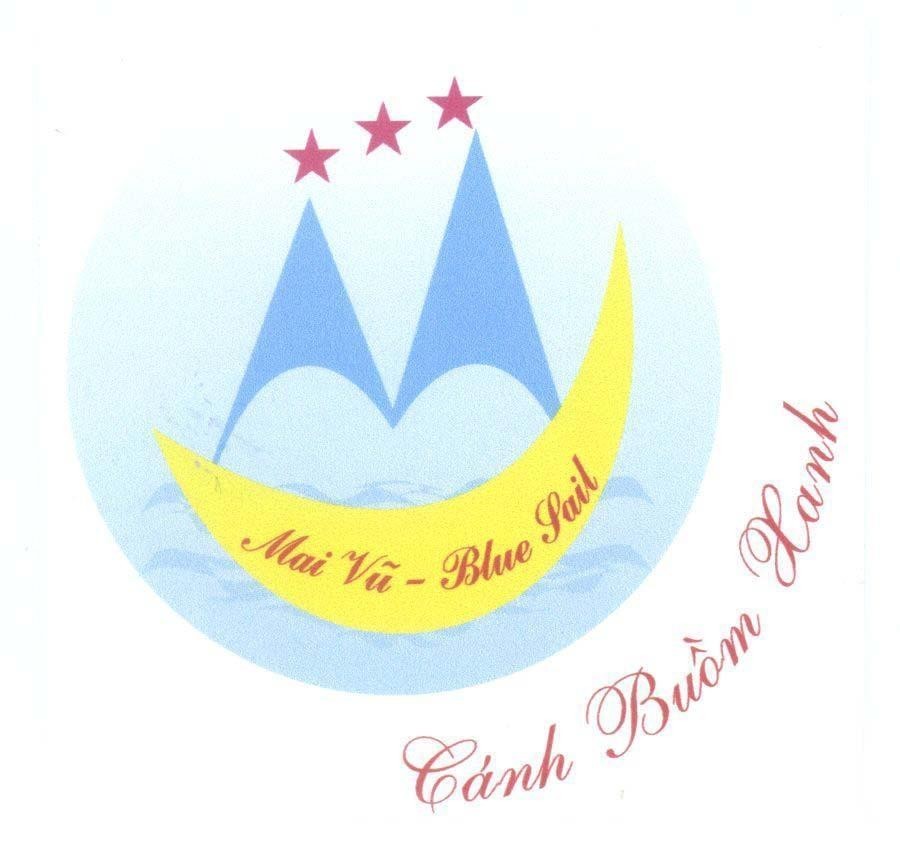 Mẫu nhãn hiệu M V Mai Vũ - Blue Sail Cánh buồm xanh