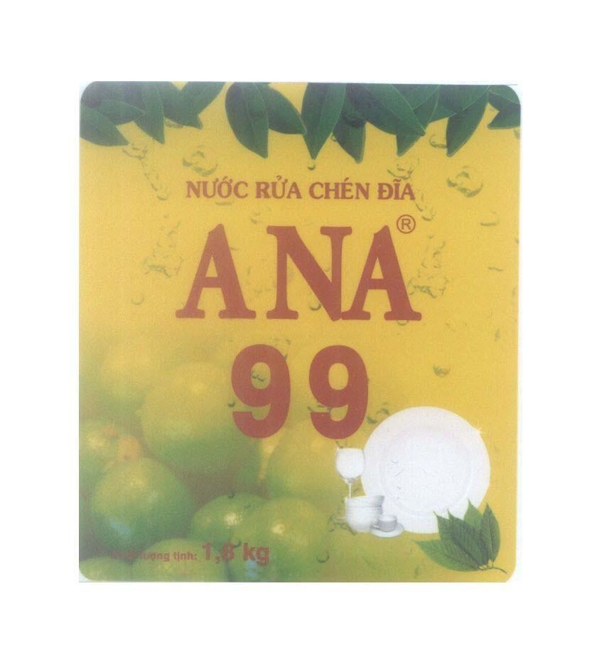 Mẫu nhãn hiệu ANA 99 Nước rửa chén đĩa