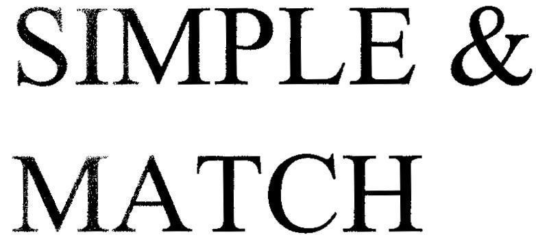 Mẫu nhãn hiệu SIMPLE & MATCH