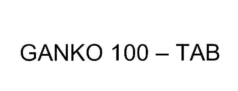 Mẫu nhãn hiệu GANKO 100 - TAB