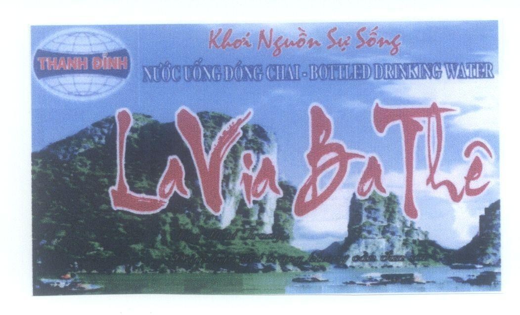 Mẫu nhãn hiệu Thanh Đỉnh La Via Ba Thê Khơi Nguồn Sự Sống Nước Uống Đóng Chai - BOTTLED DRINKING WATER