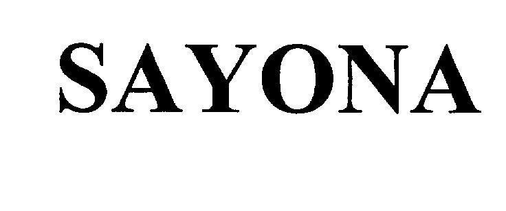 Mẫu nhãn hiệu SAYONA