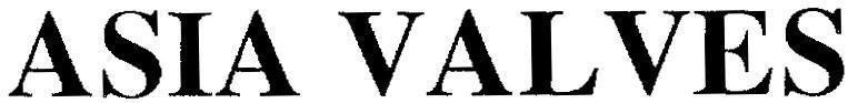 Mẫu nhãn hiệu ASIA VALVES