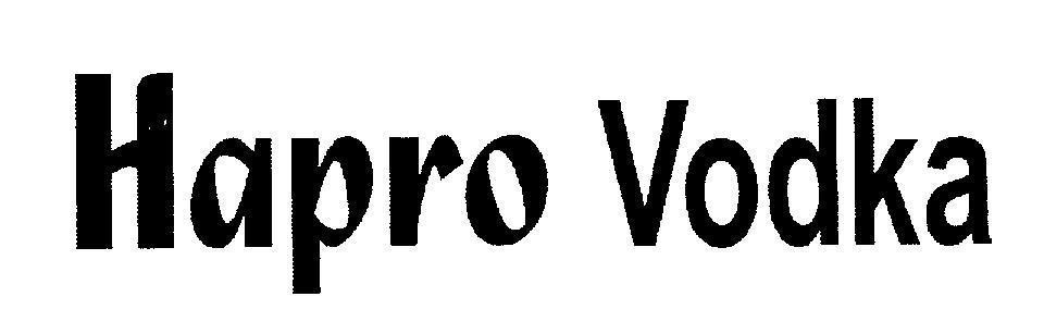 Mẫu nhãn hiệu Hapro Vodka