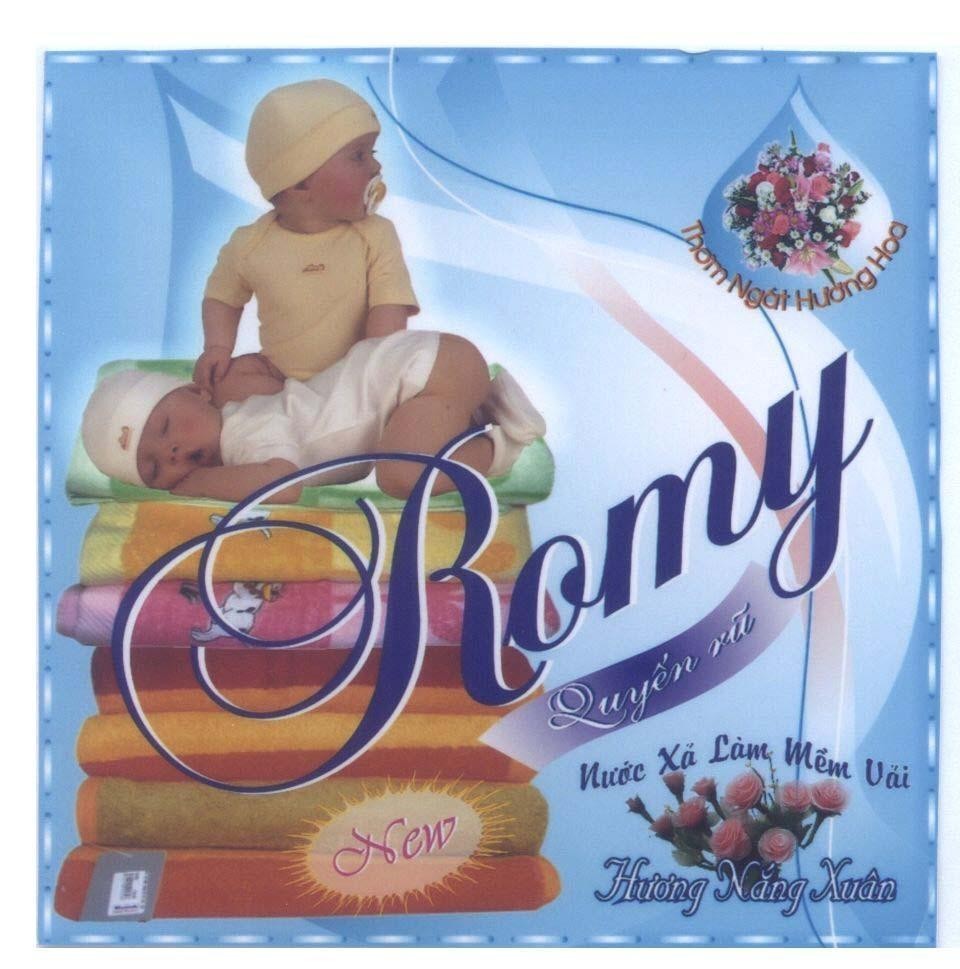 Mẫu nhãn hiệu Romy Quyến rũ Nước Xả Làm Mềm Vải Hương Nắng Xuân Thơm Ngát Hương Hoa New