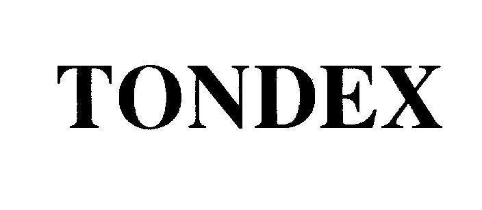 Mẫu nhãn hiệu TONDEX