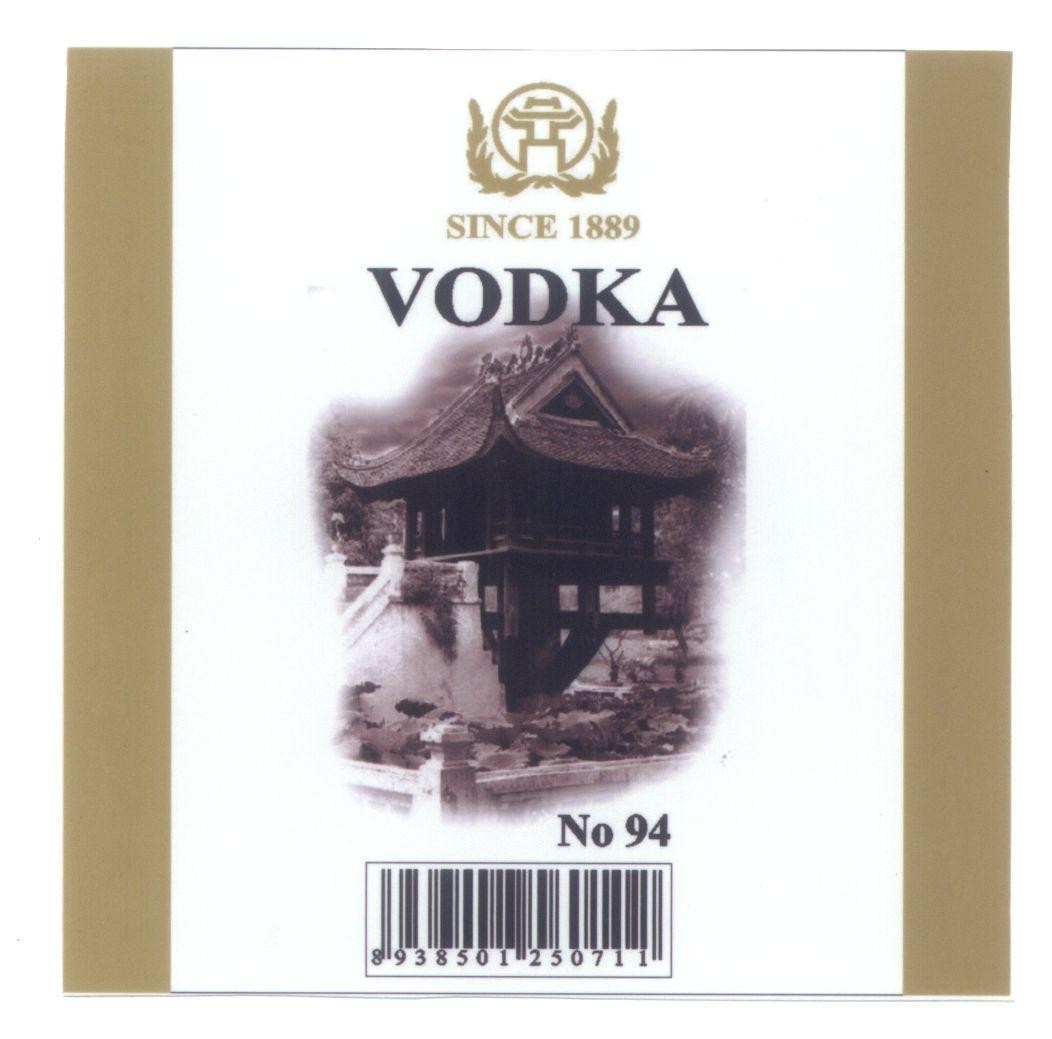 Mẫu nhãn hiệu VODKA Lò Đúc No94 SINCE 1889