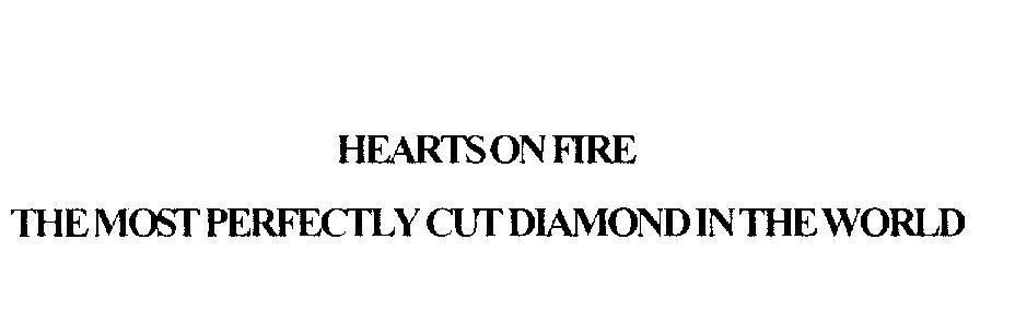 Mẫu nhãn hiệu HEARTS ON FIRE THE MOST PERFECTLY CUT DIAMOND IN THE WORLD