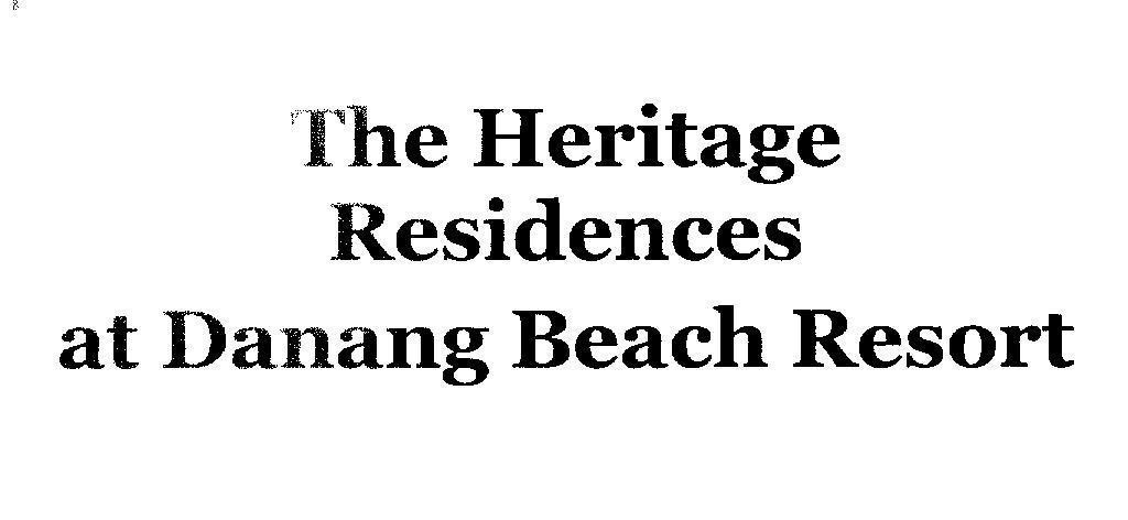 Mẫu nhãn hiệu The Heritage Residences at Danang Beach Resort