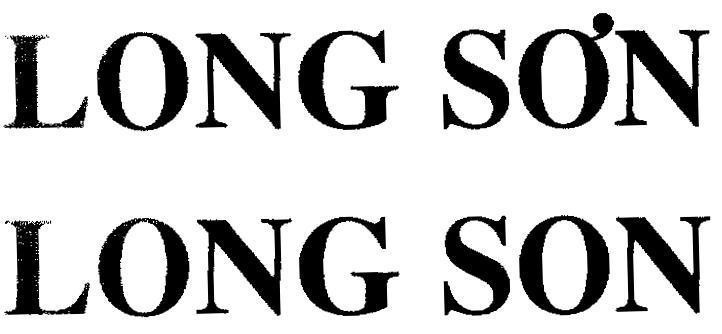Mẫu nhãn hiệu LONG SON LONG SƠN
