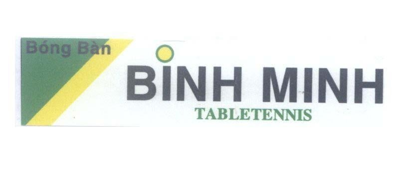 Mẫu nhãn hiệu BINH MINH TABLETENNIS Bóng Bàn
