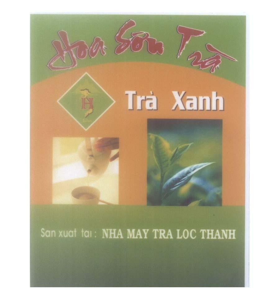 Mẫu nhãn hiệu Hoa Sơn Trà Trà Xanh H Tea San xuat tai: NHA MAY TRA LOC THANH