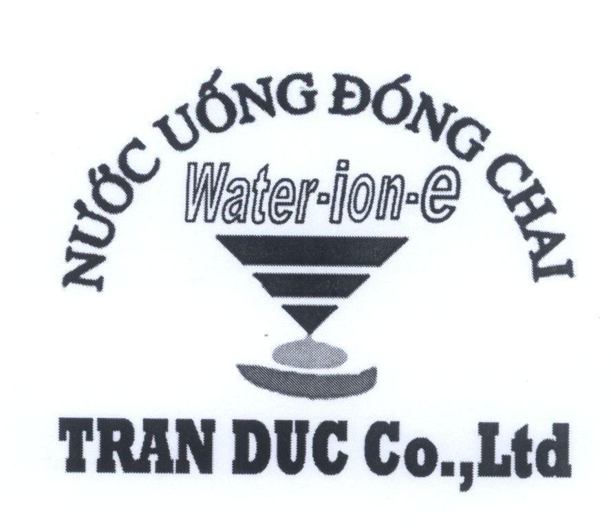 Mẫu nhãn hiệu TRAN DUC Co., Ltd Water-ion-e Nước Uống Đóng Chai