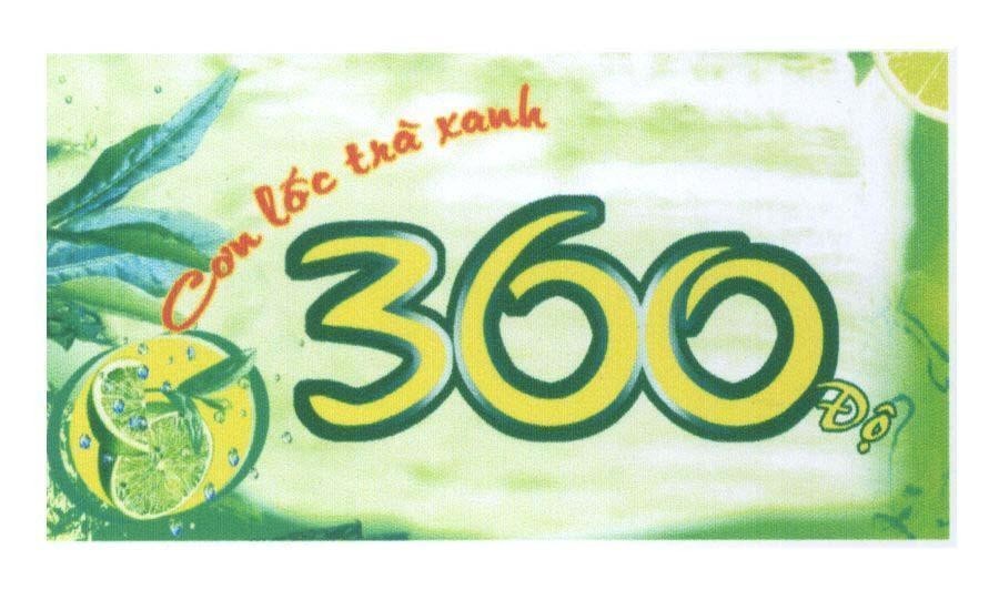Mẫu nhãn hiệu 360 Độ Cơn lốc trà xanh