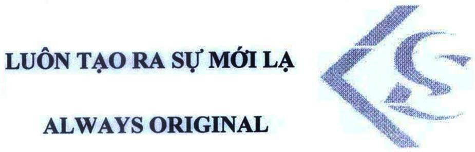 Mẫu nhãn hiệu S Luôn Tạo Ra Sự Mới Lạ ALWAYS ORIGINAL