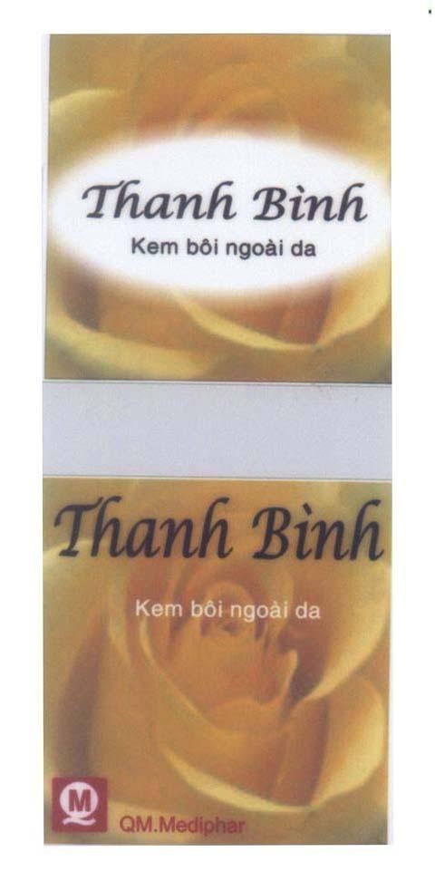 Mẫu nhãn hiệu Thanh Bình Kem bôi ngoài da QM QM.Mediphar