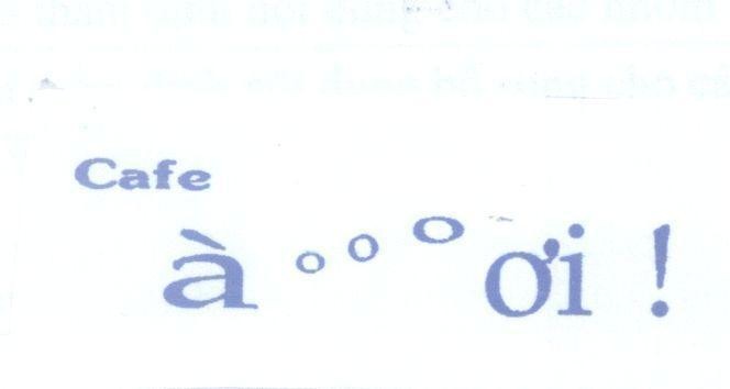Mẫu nhãn hiệu Cafe à ơi!
