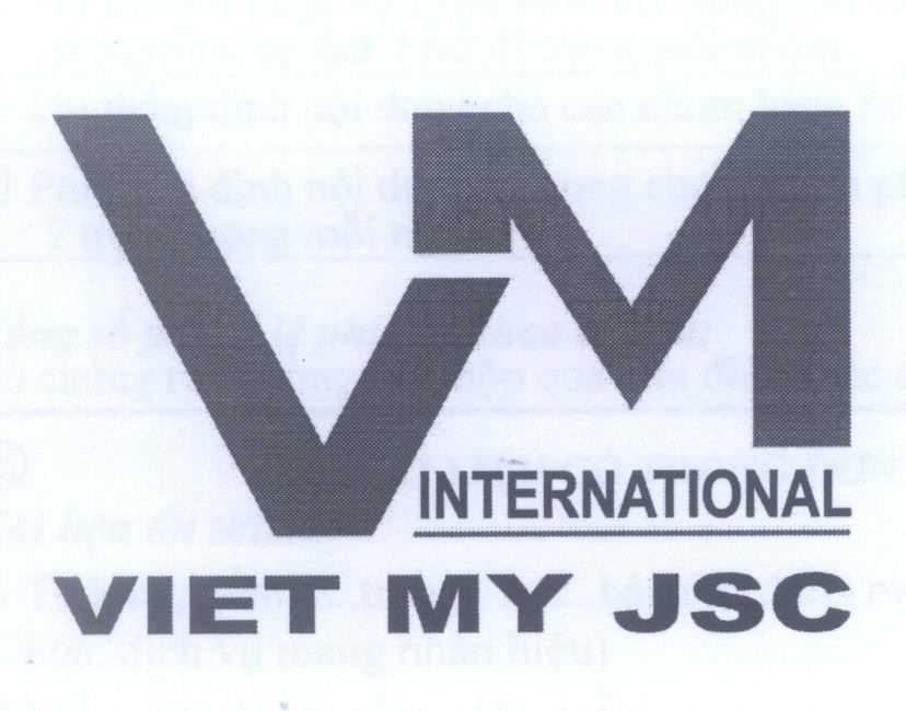 Mẫu nhãn hiệu V M VM VIET MY JSC INTERNATIONAL