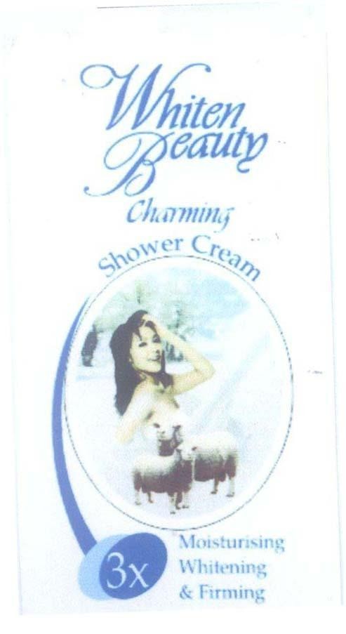 Mẫu nhãn hiệu 3X Whiten Beauty Charming Shower Cream Moisturising Whitening & Firming