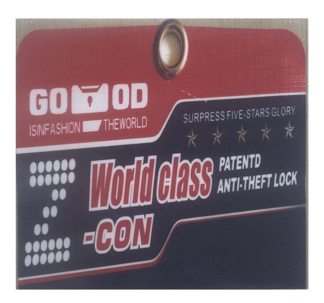 Mẫu nhãn hiệu Z GOOOD ISINFASHION THEWORLD SURPRESS FIVE - STARS GLORY World class - con PATEND ANTI- THEFT LOCK