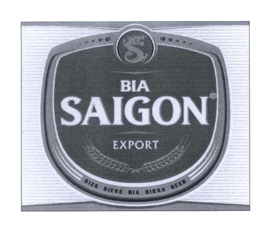 Mẫu nhãn hiệu S BIA SAIGON EXPORT BIER BIERE BIA BIRRA BEER