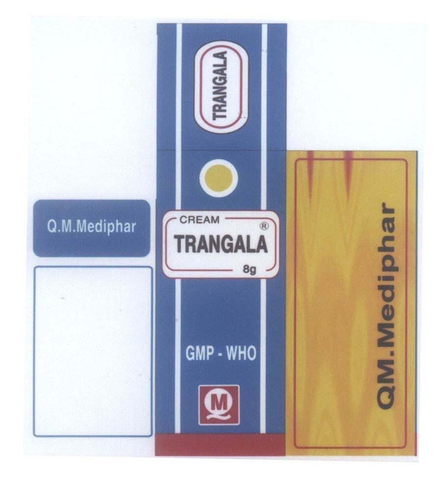 Mẫu nhãn hiệu Q.M.Mediphar GMP - WHO CREAM TRANGALA