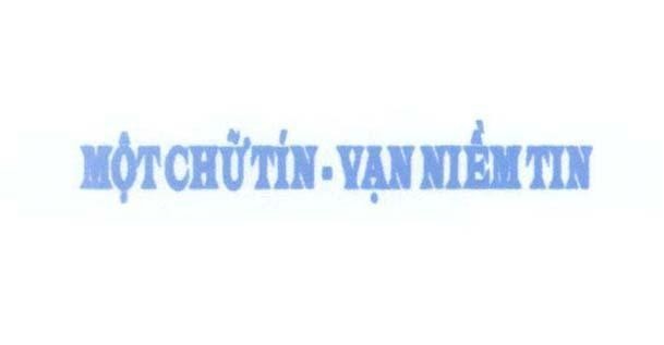Mẫu nhãn hiệu Một chữ tín Vạn niềm tin