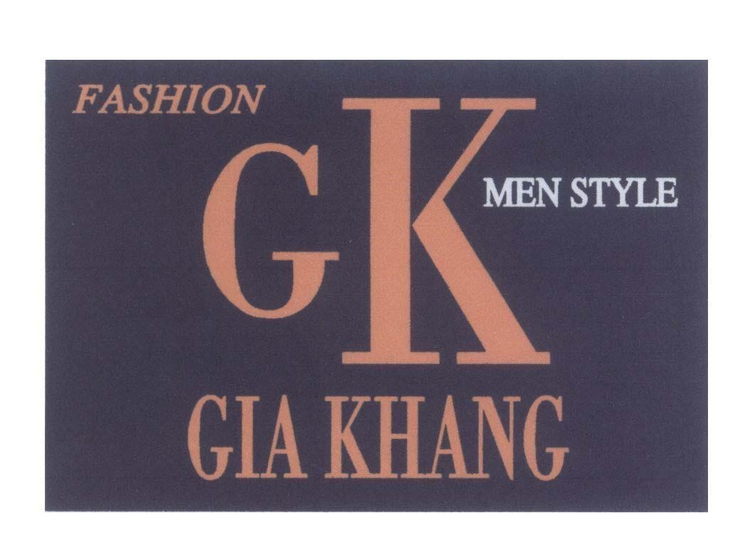 Mẫu nhãn hiệu GK FASHION MEN STYLE GIA KHANG