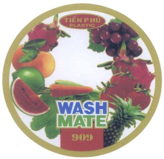 Mẫu nhãn hiệu WASH MATE 909 Tiến Phú PLASTIC